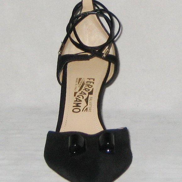 NIB Salvatore Ferragamo CAROLYN Suede PUMP Made In ITALY MSRP $895 - Picture 3 of 7